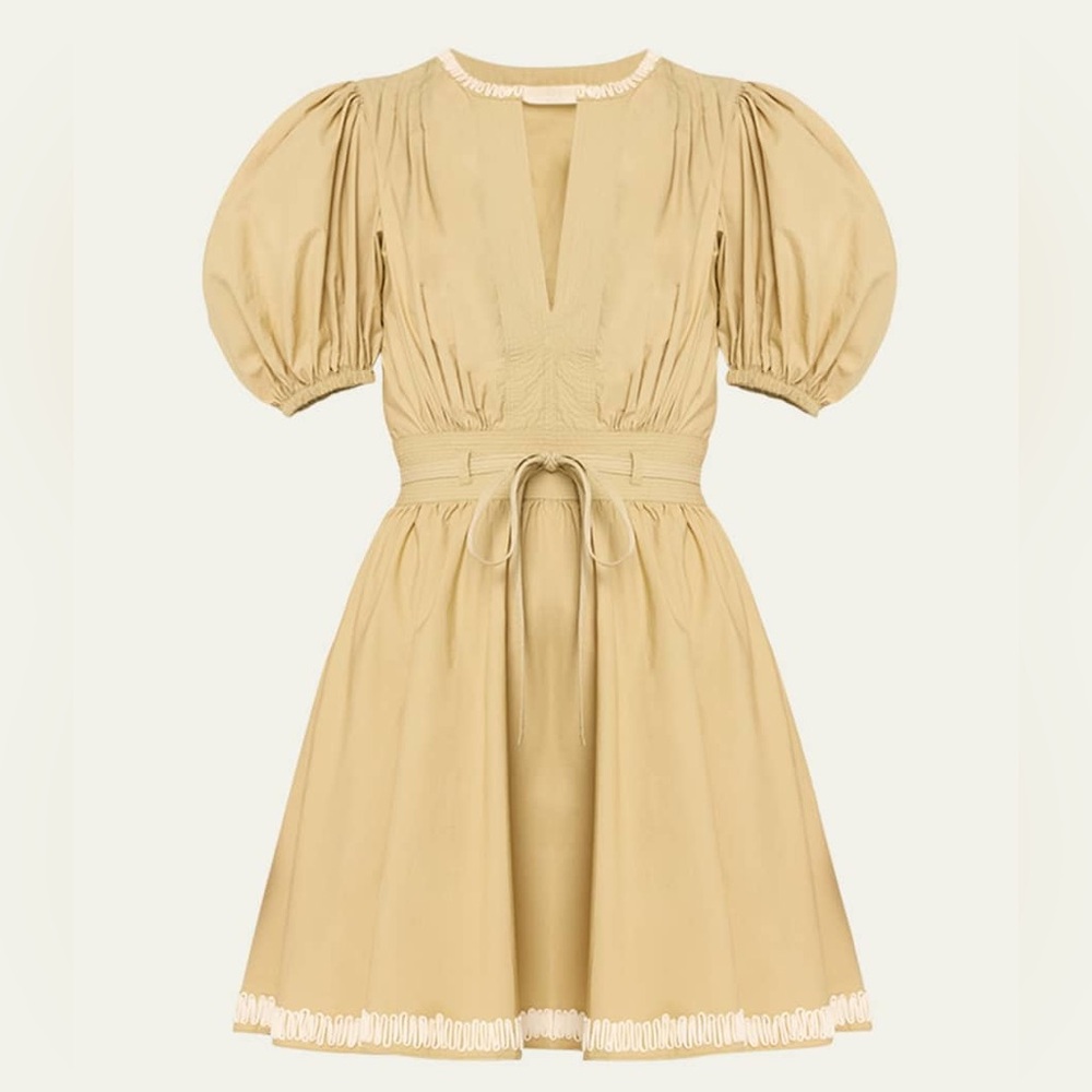 Ulla Johnson Wilda Embroidered Puff-Sleeve Mini Dress - Picture 3 of 16